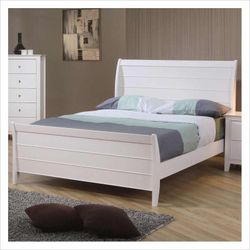 Brand New Crisp White Wooden Bed