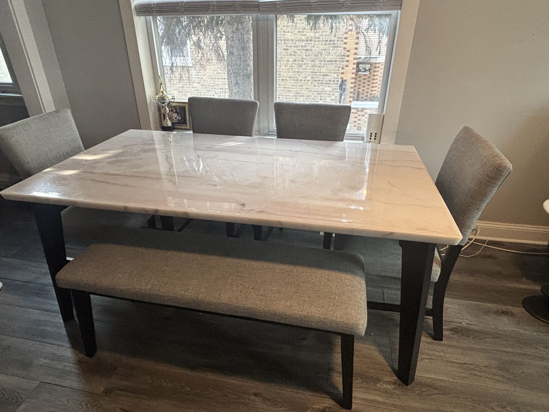 6 Piece Marble Dinning Table