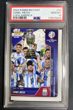 LIONEL MESSI 2024 PANINI INSTANT COPA AMERICA #43 FINAL CHAMPION - PSA 10