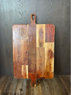 Large Wooden Cutting Board with Handles