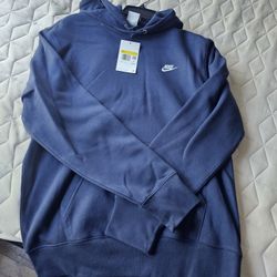 Nike Navy Blue Fleece Hoodie 