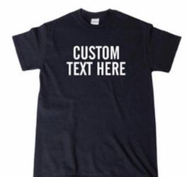 Customize t shirt logo or text