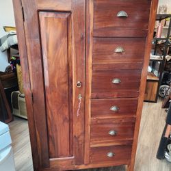 solid wood dresser 67Hx37Wx19D.