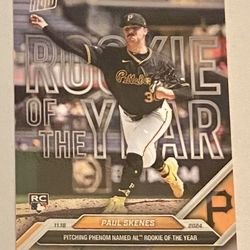 2024 Topps Now Paul Skenes Rookie of the Year - Pirates
