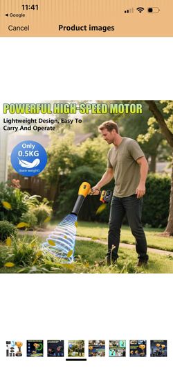 Cordless leaf blower with 2 batteries