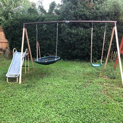 Swing Set With Slide