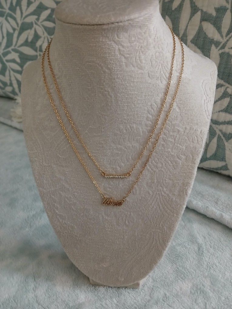 Fashion Gold 2 In 1 Libra Necklace