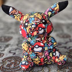 THUNDERBOLT Project Pikachu Plush - Rare Pokémon Plush 9" Graffiti Plush