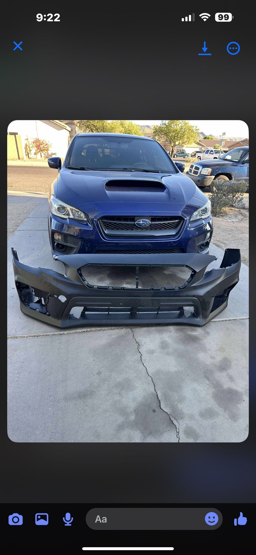 2018+ Wrx bumper 