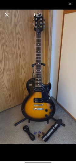 Epiphone Les Paul Studio Guitar, Strap, Picks, Cable (Open to Electric Guitar Trades)