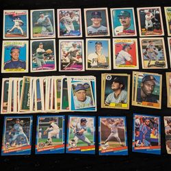 58 Vintage MLB Baseball Cards from Late 80's thru Early 90's Topps Donruss Leaf