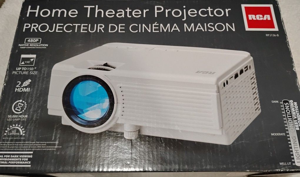 Home Theater Projector And Projector Screen $130 All