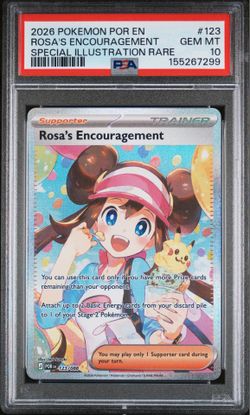 2026 Pokemon Por En-Perfect Order Rosa's Encouragement #123 PSA 10 GEM MINT