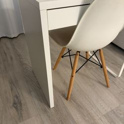 IKEA MICKE Desk & Mid-Century Modern Chair Set
