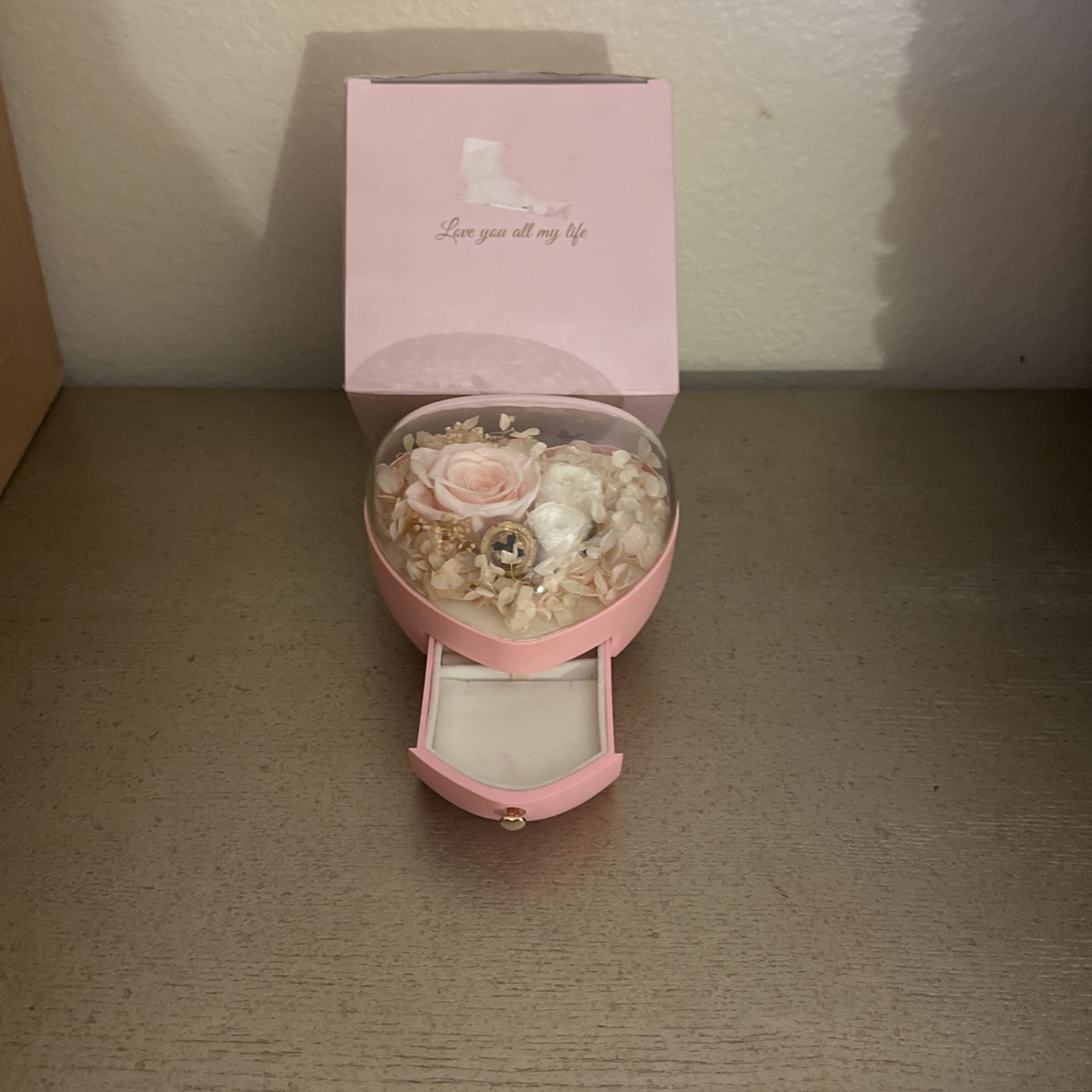 Pink Music Heart Jewelry Box 