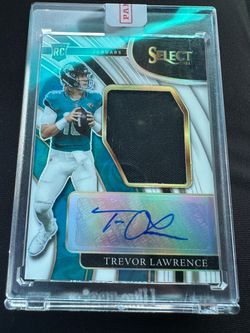2021 Panini Select TREVOR LAWRENCE White RPA 21/49 Jaguars RC Rookie Patch Auto