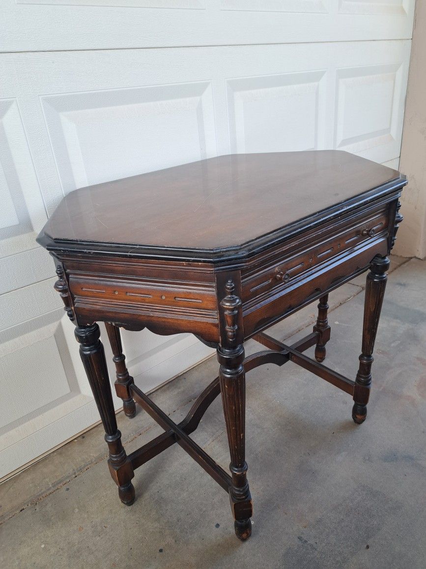 Antique Radio and Table