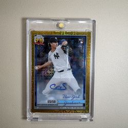 2026 Topps Series One Cam Schlittler Gold Chrome Auto /50 NEW YORK YANKEES