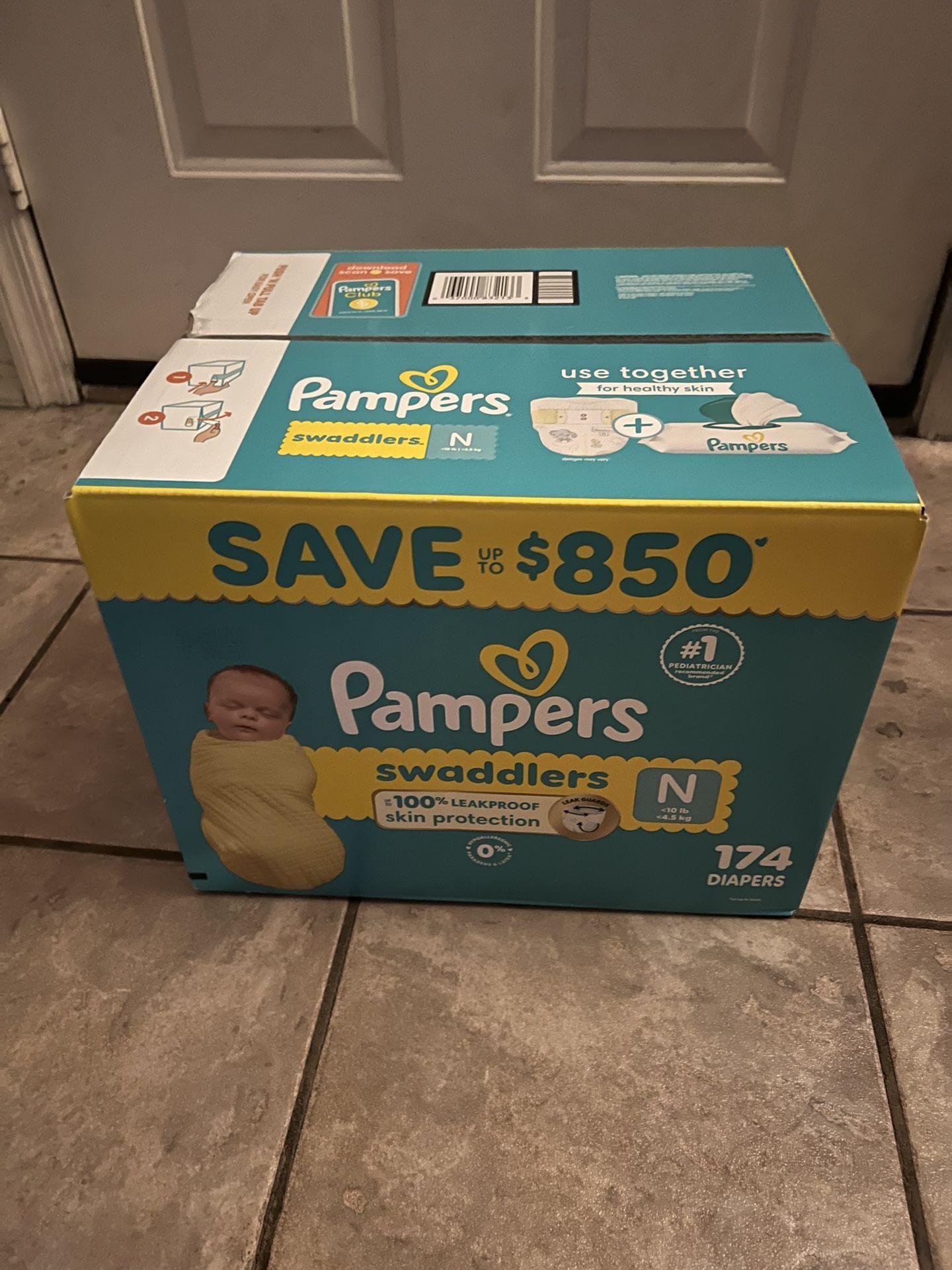 Pampers Swaddlers 174 Count Unopened