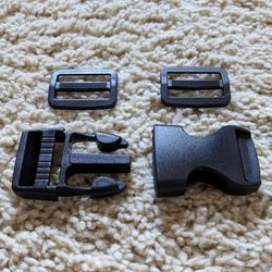 NEW 1 inch plastic adjustable side release buckle quick adjust clip for nylon webbing flat strap