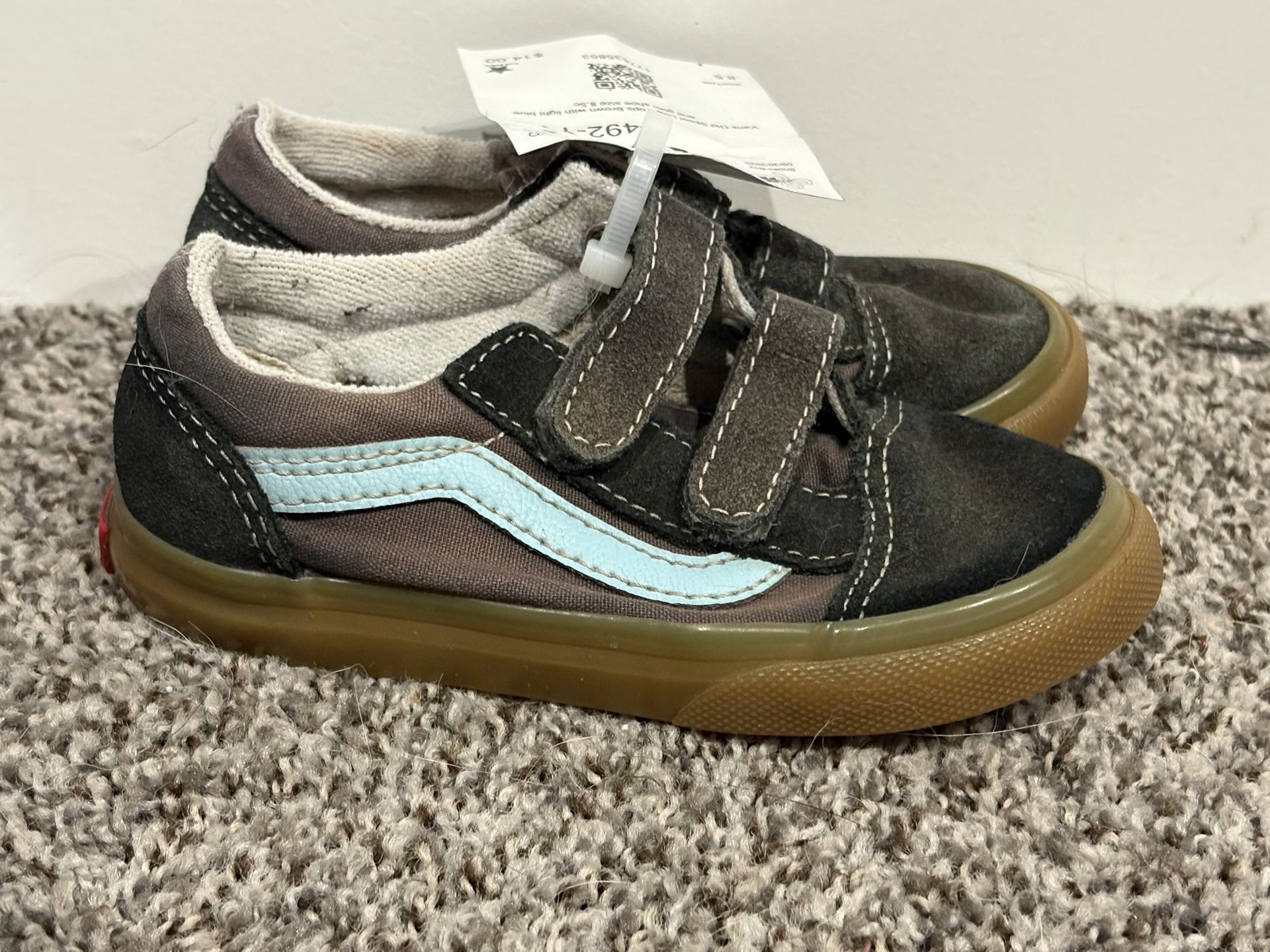 Vans Old Skool Dual Velcro Strap Sneakers Size 8.5c