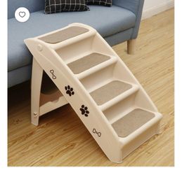 4 Steps Pet Stairs Ladder Washable Foldable Steps for Dogs and Cats
