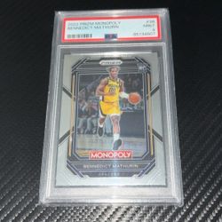 2022 Prizm Monopoly Bennedict Mathurin #36 PSA Mint 9