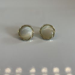 Gold Plated Big Stud Earrings