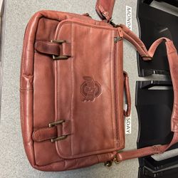 Leather Messenger Bag Red Laptop Case Ohio State Buckeyes