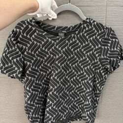 Aqua set Skirt & Blouse size M/L Black/ Grey 