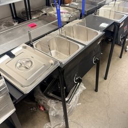 Freidora De 2 Canastas Con Mangera/ New Double Basket Fryer