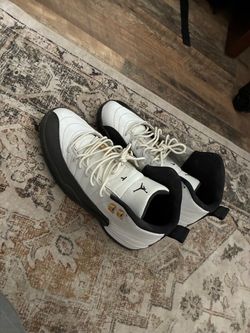 Air Jordan 12 Low White Black Gold Sneakers