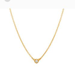 Tiffany & Co 18k Yellow Gold and Diamond Elsa Peretti’s revolutionary Diamonds by the Yard®Custom Gold Diamond Necklace 