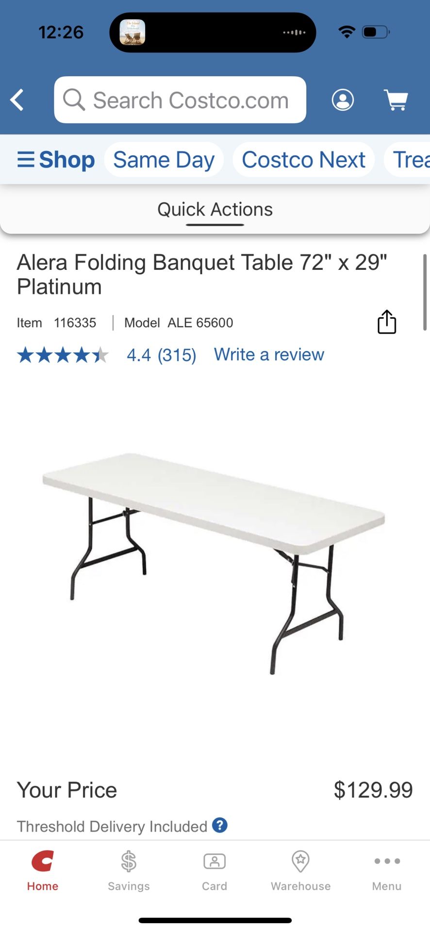 5 Costco folding Banquet Tables 25 Each for Sale in Lacey, WA OfferUp
