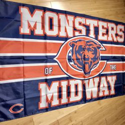 Chicago Bears Monsters Of The Midway” Flag 3x5 Feet