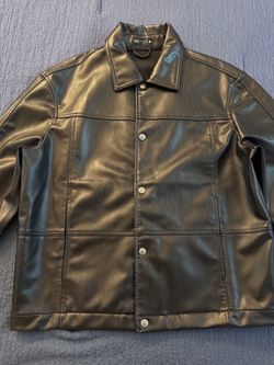 BRAND 🆕 🙀‼️Zara Leather Button Up Jacket For Men🔥