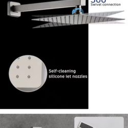 Balanced Shower-Rainfull Single-Handle 2-Spray Square Shower Faucet i