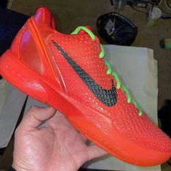 Nike Kobe 6 Reverse Grinch Sneakers Men Size 10 Red-Green (FV4921-600) New 2024 