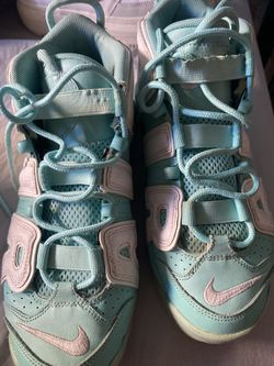 2017 NIKE AIR MORE UPTEMPO ISLAND GREEN sz 7Y(GS) WORN Used Condition