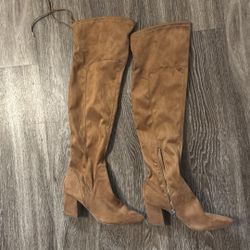 Marc Fisher Thigh High Suede Boots Size 9