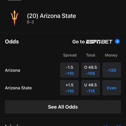 4 ASU vs U of A Football Tickets