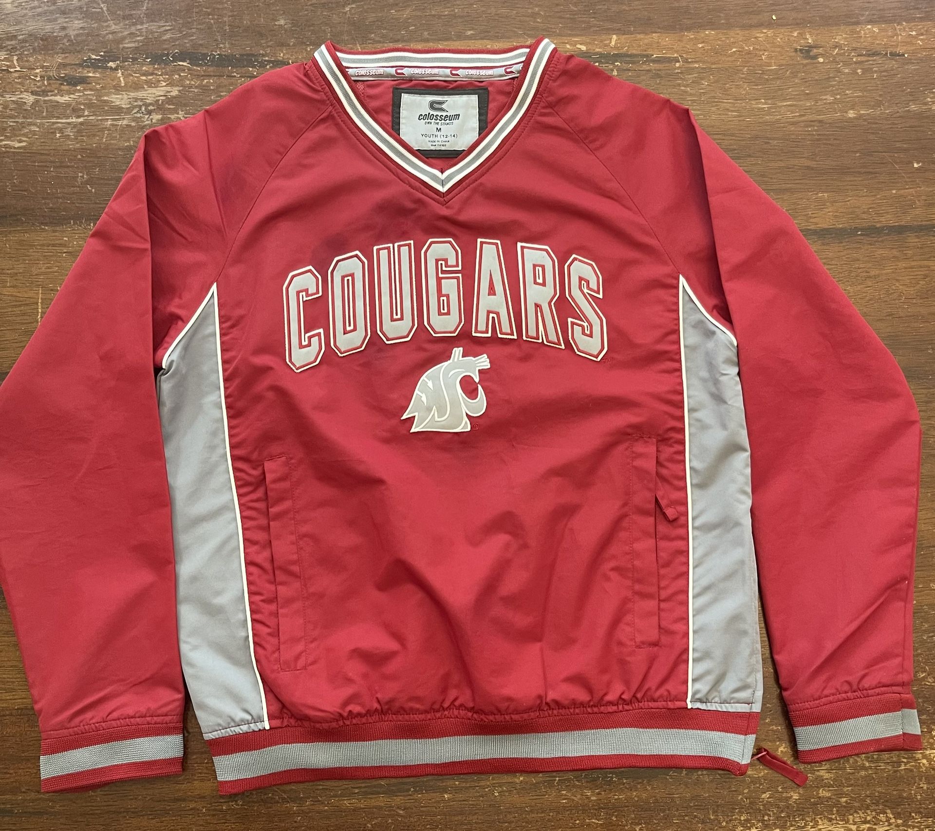 WSU Youth Baseball Windbreaker Size M