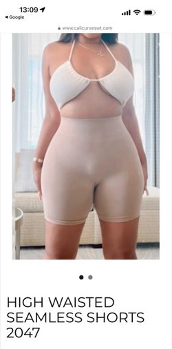Cali curves 2047 xl/2xl high waisted seams less shorts
