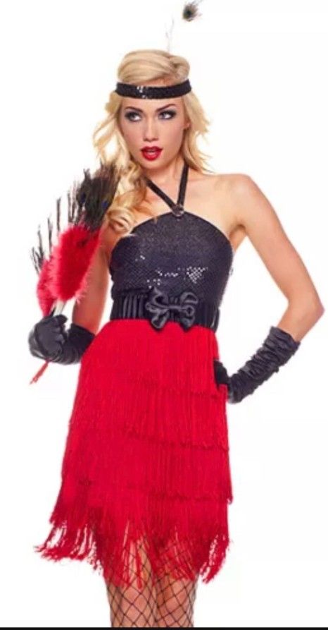 New 20's Flapper Adult Costume Size M/L