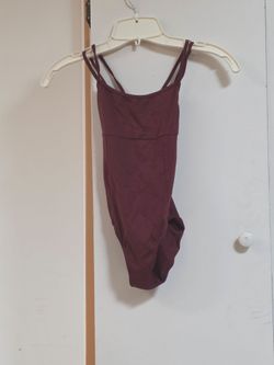 Bloch Maroon Double-Strap Dance Leotard