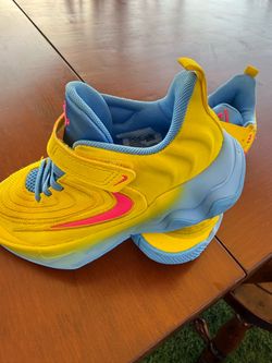 Nike Kids Basketball Sneakers Yellow and Blue