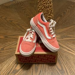 Old Skool Vans Pink Girls  Size 12 Like New W/ Box 