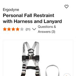 2 New Safety Harness and Lanyards
