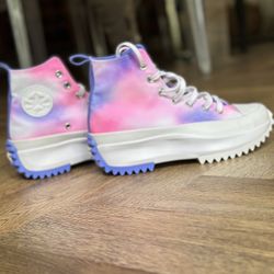 Brand NEW 8.5 W converse high cloud wash storm pink