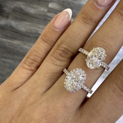 DIAMOND 14K GOLD ENGAGEMENT/WEDDING RINGS / ANILLOS DE BODA 